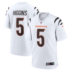 Men's Cincinnati Bengals Tee Higgins Nike White Game Jersey