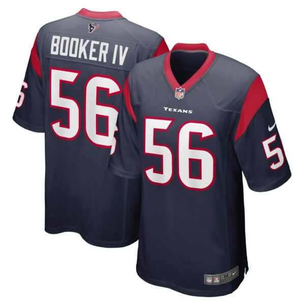 Men's Houston Texans Thomas Booker IV Nike Navy Game Player Jersey