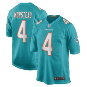 Men's Miami Dolphins Thomas Morstead Nike Aqua Game Jersey