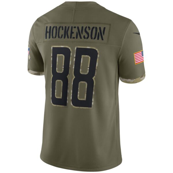 Men's Detroit Lions T.J. Hockenson Nike Olive 2022 Salute To Service Limited Jersey