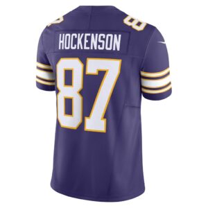 Men's Minnesota Vikings T.J. Hockenson Nike Purple Classic Vapor F.U.S.E. Limited Jersey