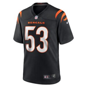 TJ Pesefea Cincinnati Bengals Nike Team Game Jersey - Black