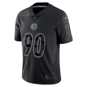 Men's Pittsburgh Steelers T.J. Watt Nike Black RFLCTV Limited Jersey