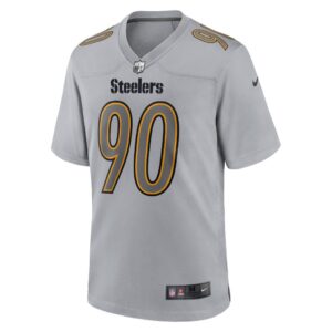 Men's Pittsburgh Steelers T.J. Watt Nike Gray Atmosphere Fashion Game Jersey