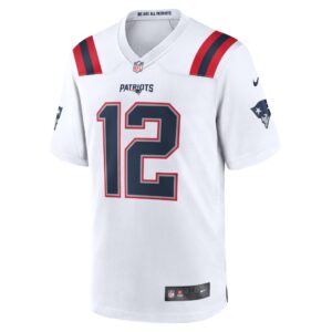 Men's New England Patriots Tom Brady Nike White Retired Game Jersey