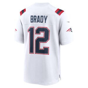 Men's New England Patriots Tom Brady Nike White Retired Game Jersey