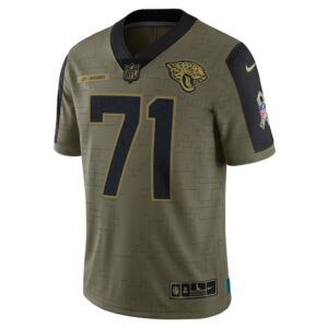 Men's Jacksonville Jaguars Tony Boselli Nike Olive 2021 Salute To Service Retired Player Limited Jersey