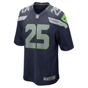 Men's Seattle Seahawks Travis Homer Nike College Navy Game Jersey