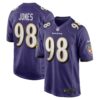 Men's Baltimore Ravens Travis Jones Nike Purple Player Game Jersey