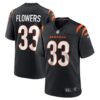 Men's Cincinnati Bengals Tre Flowers Nike Black Game Jersey