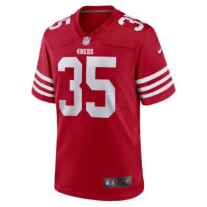 Men's San Francisco 49ers Tre Swilling Nike Scarlet Team Game Jersey