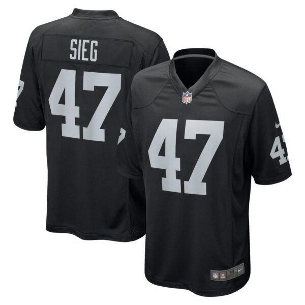 Men's Las Vegas Raiders Trent Sieg Nike Black Game Jersey