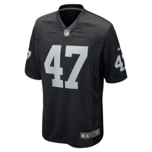 Men's Las Vegas Raiders Trent Sieg Nike Black Game Jersey