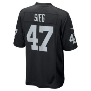 Men's Las Vegas Raiders Trent Sieg Nike Black Game Jersey