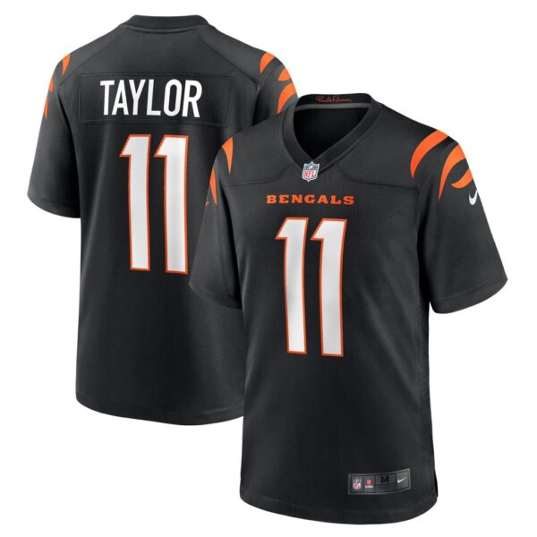 Men's Cincinnati Bengals Trent Taylor Nike Black Game Jersey