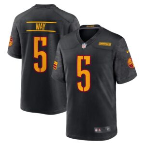 Men's Washington Commanders Tress Way Nike Black Alternate Game Player Jersey