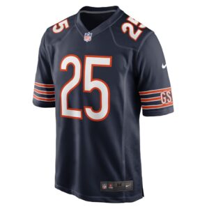 Men's Chicago Bears Trestan Ebner Nike Navy Game Player Jersey