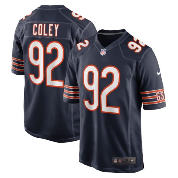 Men's Chicago Bears Trevon Coley Nike Navy Game Player Jersey