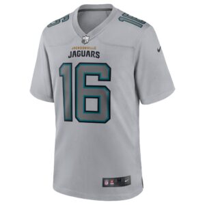 Men's Jacksonville Jaguars Trevor Lawrence Nike Gray Atmosphere Fashion Game Jersey