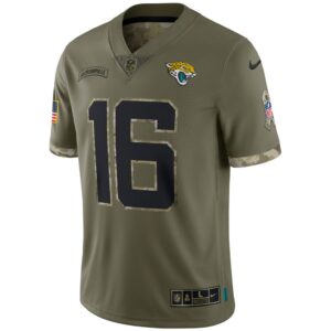 Men's Jacksonville Jaguars Nike Olive 2022 Salute To Service Limited Jersey