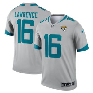 Men's Jacksonville Jaguars Trevor Lawrence Nike Silver Inverted Legend Jersey