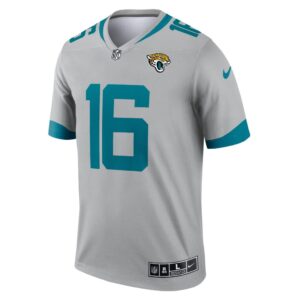 Men's Jacksonville Jaguars Trevor Lawrence Nike Silver Inverted Legend Jersey