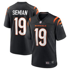 Men's Cincinnati Bengals Trevor Siemian Nike Black Team Game Jersey