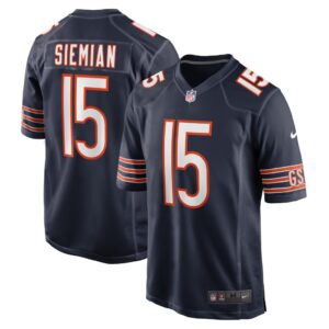 Men's Chicago Bears Trevor Siemian Nike Navy Game Player Jersey