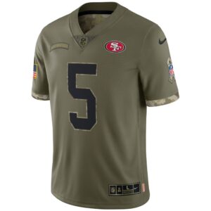 Men's San Francisco 49ers Nike Olive 2022 Salute To Service Limited Jersey