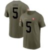 Men's San Francisco 49ers Trey Lance Nike Olive 2022 Salute To Service Name & Number T-Shirt