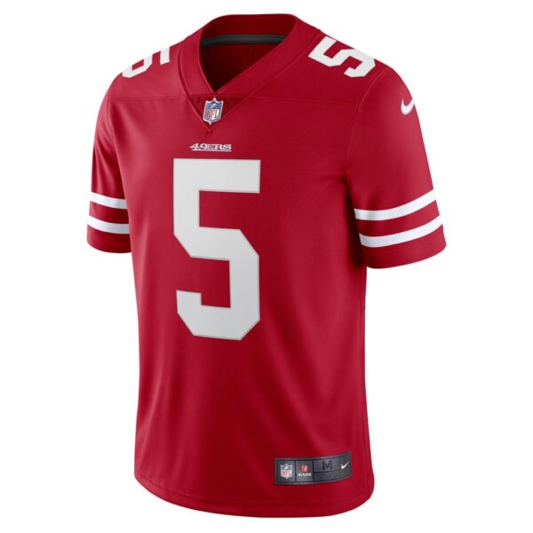 Men's San Francisco 49ers Trey Lance Scarlet Vapor Limited Player Jersey