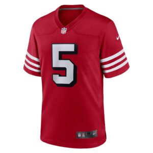 Men's San Francisco 49ers Trey Lance Nike Scarlet Alternate Game Jersey