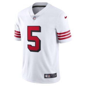 Men's San Francisco 49ers Trey Lance Nike White Alternate 2 Vapor Limited Jersey