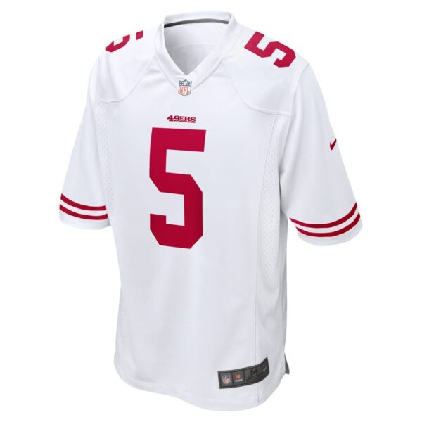 Men's San Francisco 49ers Trey Lance Nike White Game Jersey