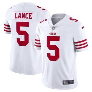 Men's San Francisco 49ers Trey Lance Nike White Vapor Limited Jersey