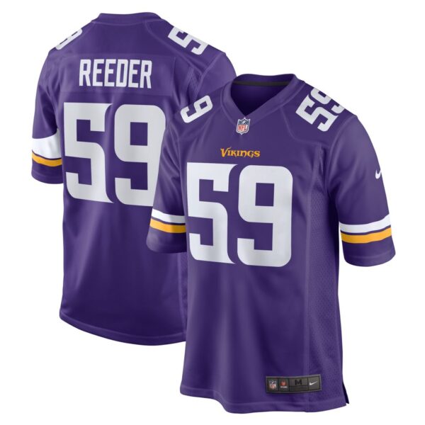 Men's Minnesota Vikings Troy Reeder Nike Purple Game Jersey