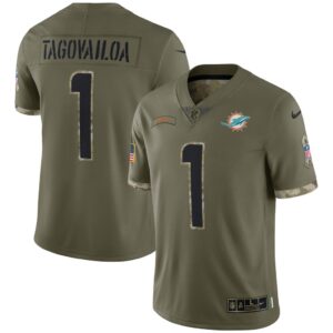 Men's Miami Dolphins Nike Olive 2022 Salute To Service Limited Jersey