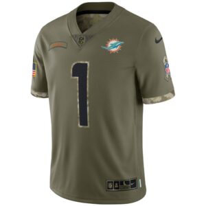 Men's Miami Dolphins Nike Olive 2022 Salute To Service Limited Jersey