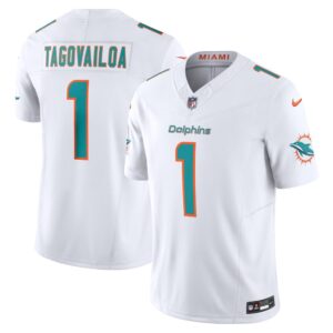 Men's Miami Dolphins Tua Tagovailoa Nike White Vapor F.U.S.E. Limited Jersey