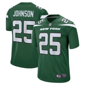 Men's New York Jets Ty Johnson Nike Gotham Green Game Jersey