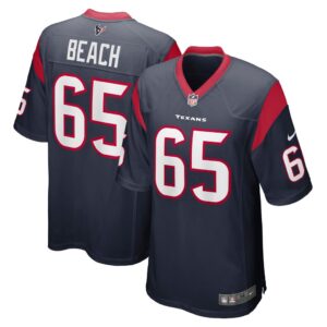 Men's Houston Texans Tyler Beach Nike Navy Team Game Jersey