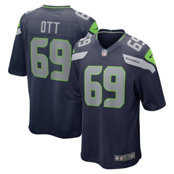 Men's Seattle Seahawks Tyler Ott Nike College Navy Game Jersey