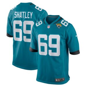 Men's Jacksonville Jaguars Tyler Shatley Nike Teal Game Jersey