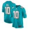 Men's Miami Dolphins Tyreek Hill Nike Aqua Game Jersey