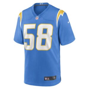 Men's Los Angeles Chargers Tyreek Maddox-Williams Nike Powder Blue Game Player Jersey