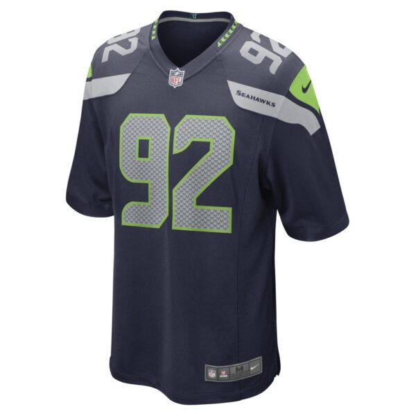 Men's Seattle Seahawks Tyreke Smith Nike College Navy Game Player Jersey