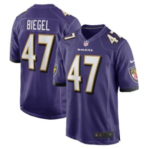 Men's Baltimore Ravens Vince Biegel Nike Purple Player Game Jersey