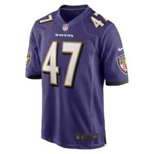 Men's Baltimore Ravens Vince Biegel Nike Purple Player Game Jersey