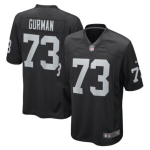 Men's Las Vegas Raiders Vitaliy Gurman Nike Black Game Player Jersey