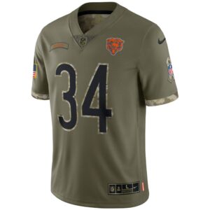 Men's Chicago Bears Walter Payton Nike Olive 2022 Salute To Service Retired Player Limited Jersey